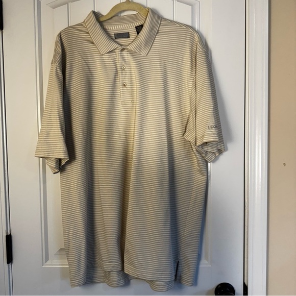 Izod Tan Polo Shirt Classic Knit Short Sleeve - Picture 1 of 7
